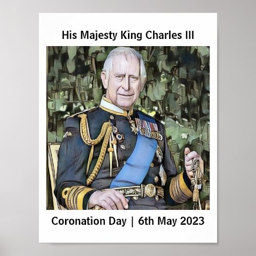 His Majesty King Charles III Coronation  Poster