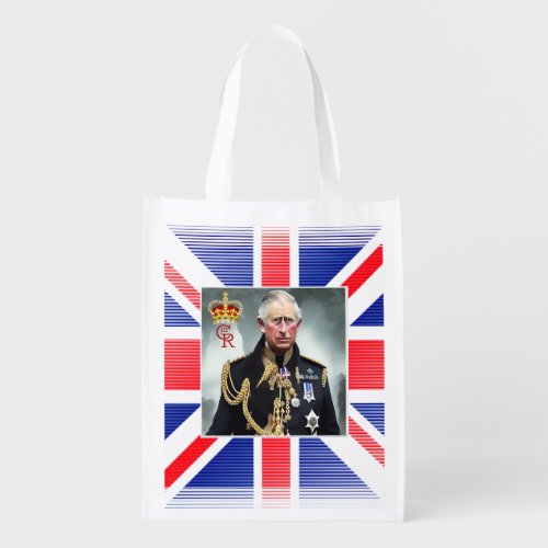 His Majesty King Charles III   Reusable Grocery Ba Grocery Bag