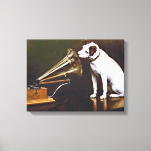 His Master's Voice Nipper The Dog Canvas Print