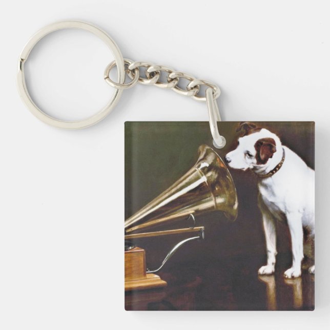 His Master's Voice Nipper The Dog Keychain (Front)