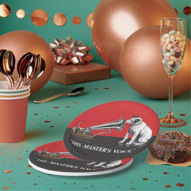 His Master's Voice  Paper Plates (Multi)
