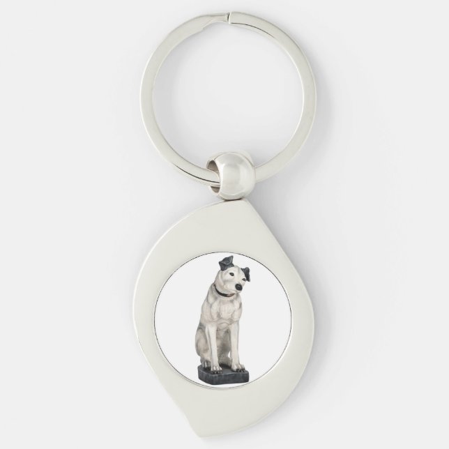 His Master's Voice Signature Nipper The Dog Keychain (Front)