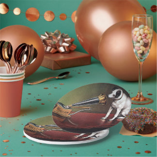 His Master's Voice Vintage Color Paper Plates