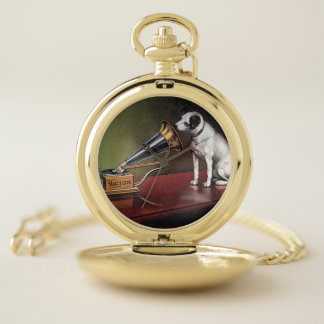 His Master's Voice Vintage Color Pocket Watch