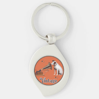 His Master's Voice Vintage Orange Keychain