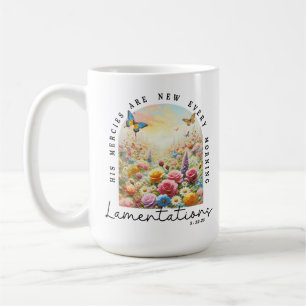 His Mercies Are New Christian Bible Verse Coffee Mug