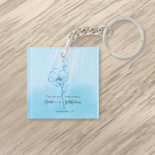 His mercies are new every morning Bible verse Keychain