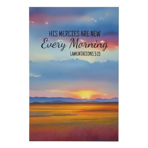 His Mercies Are New Every Morning Canvas Print