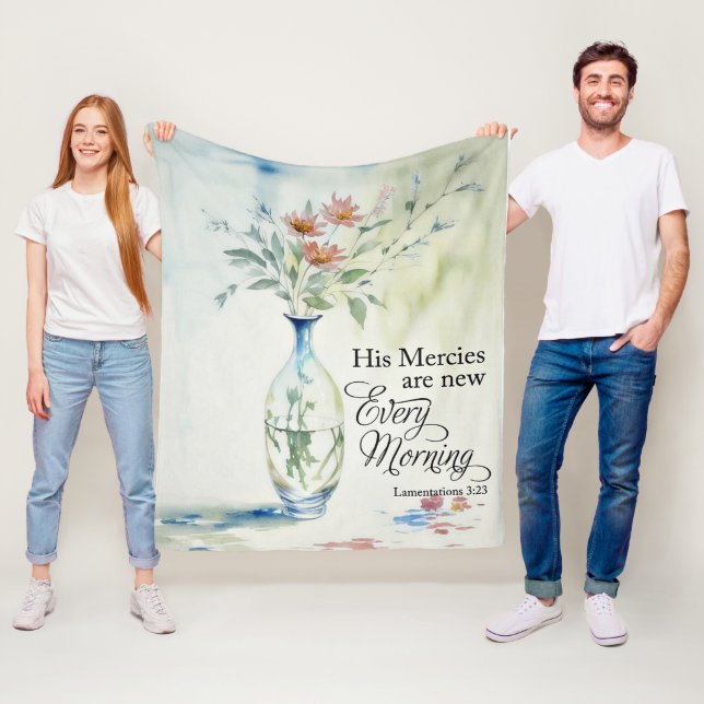 His mercies are new every morning fleece blanket (In Situ)