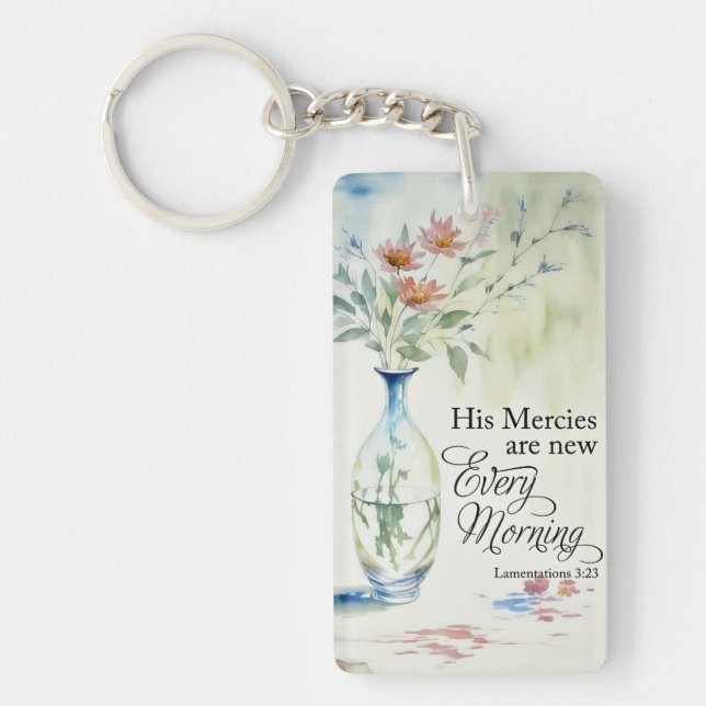 His mercies are new every morning keychain (Front)