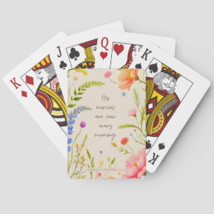 His Mercies Are New Every Morning Lamentations 3:2 Poker Cards
