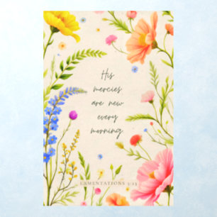 His Mercies Are New Every Morning Lamentations 3:2 Wall Decal