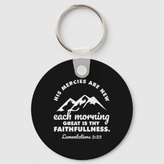 His Mercies Are New Every Morning Lamentations Bib Keychain