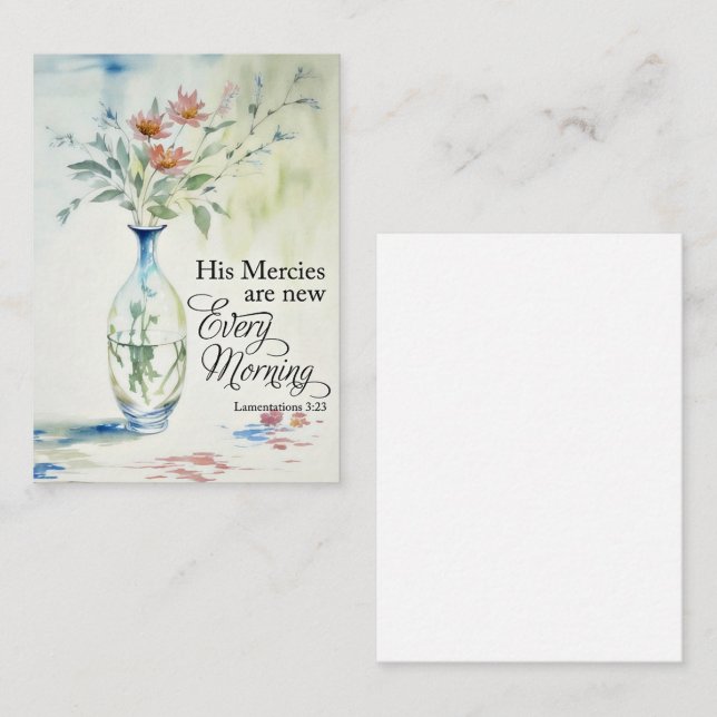 His mercies are new every morning note card (Front/Back)