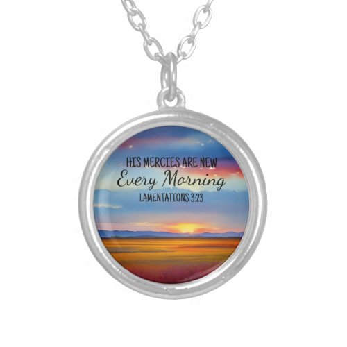 His Mercies Are New Every Morning Round Necklace
