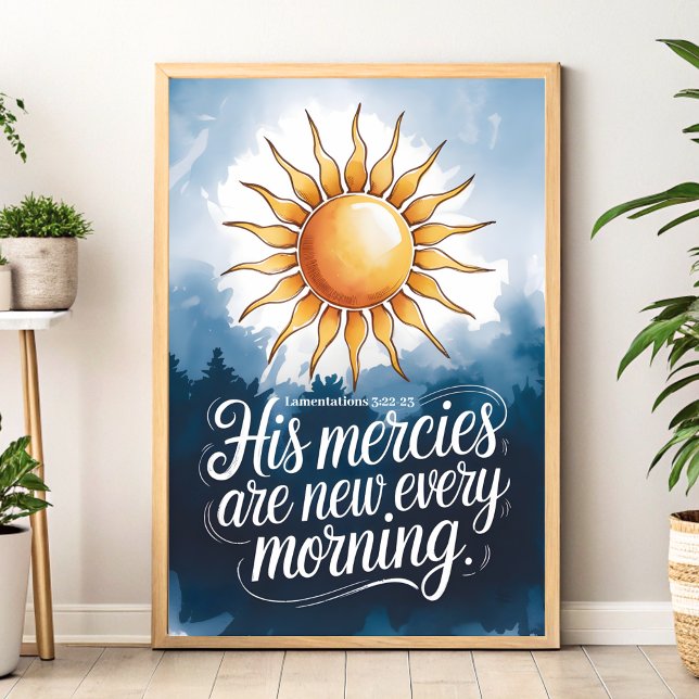 His Mercies Christian Wall Art Print (Creator Uploaded)