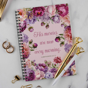 His Mercies Watercolor Floral Bible Verse Planner