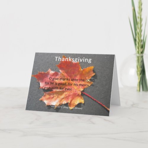 His Mercy Endureth Thanksgiving Psalm 1071 Holiday Card