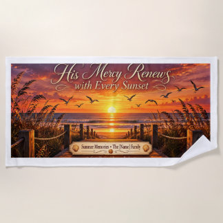 His Mercy Renews Beach Towel
