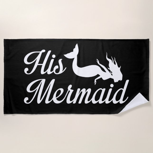 His Mermaid Beach Towel (Front)