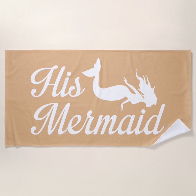 His Mermaid Beach Towel (Front)