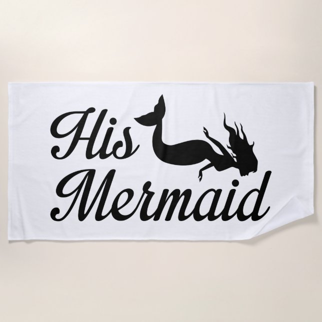 His Mermaid Beach Towel (Front)