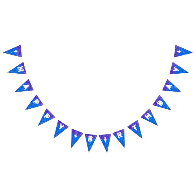 His Modern Royal Happy Birthday Bunting Flags (All)