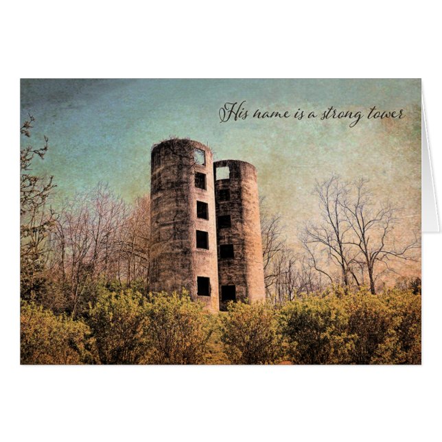 His name is a strong tower Parakaleo note card (Front Horizontal)