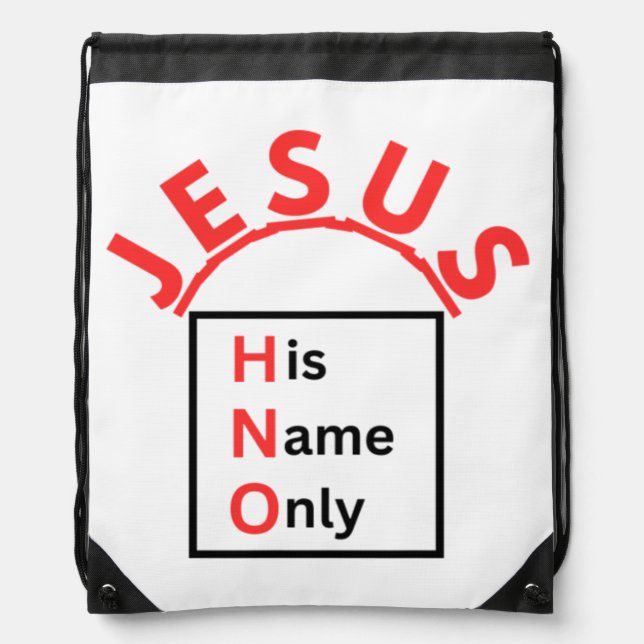 His Name Only - Drawstring Bag (Front)