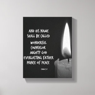 His Name Shall Be Called Wonderful Bible Verse Canvas Print