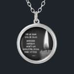 His Name Shall Be Called Wonderful Bible Verse Silver Plated Necklace<br><div class="desc">Christmas Bible Verse Necklace.
His Name Shall Be Called Wonderful... Prince of Peace Bible Verse Scripture necklace  in black and white. Beautiful scripture from Isaiah 9.6 with peaceful candle print. Perfect for Christmas. His name shall be called wonderful,  counselor,  mighty God,  everlasting Father,  Prince of Peace.</div>