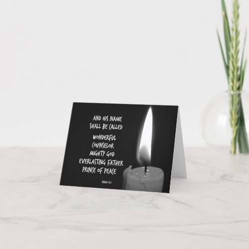 HIs name shall be Prince of Peace Bible Verse Holiday Card