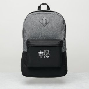 His Pain Your Gain Jesus Religion Christian Port Authority® Backpack