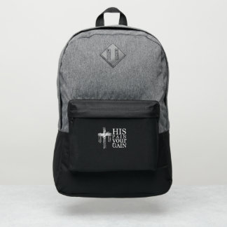 His Pain Your Gain Jesus Religion Christian Port Authority® Backpack