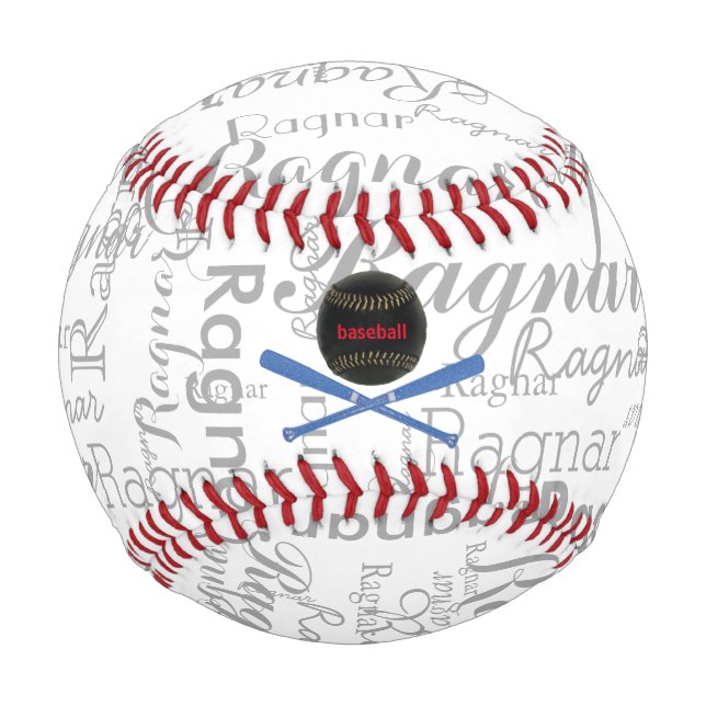 his personalized baseball (Front)