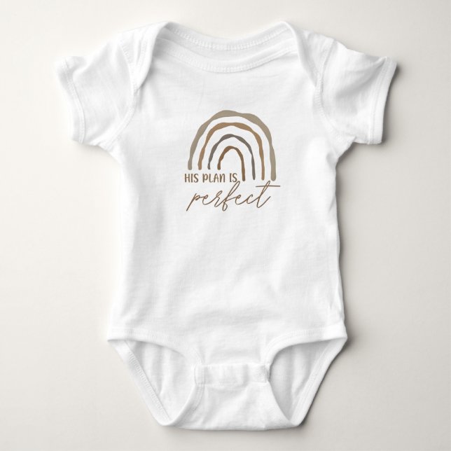 His Plan Is Perfect Baby Outfit Baby Bodysuit (Front)