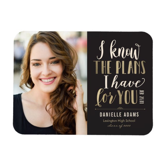 His Plans Graduation Announcement Magnet (Horizontal)