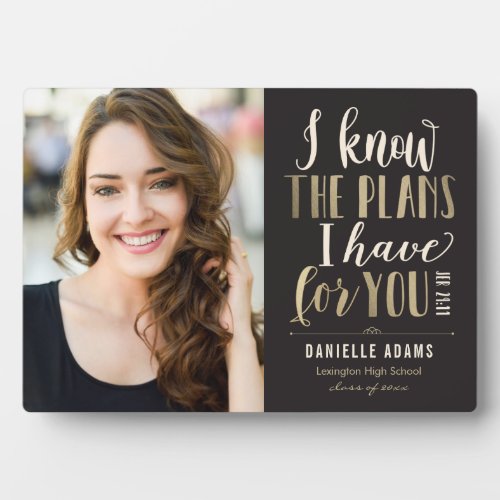 His Plans Graduation Keepsake Desktop Plaque