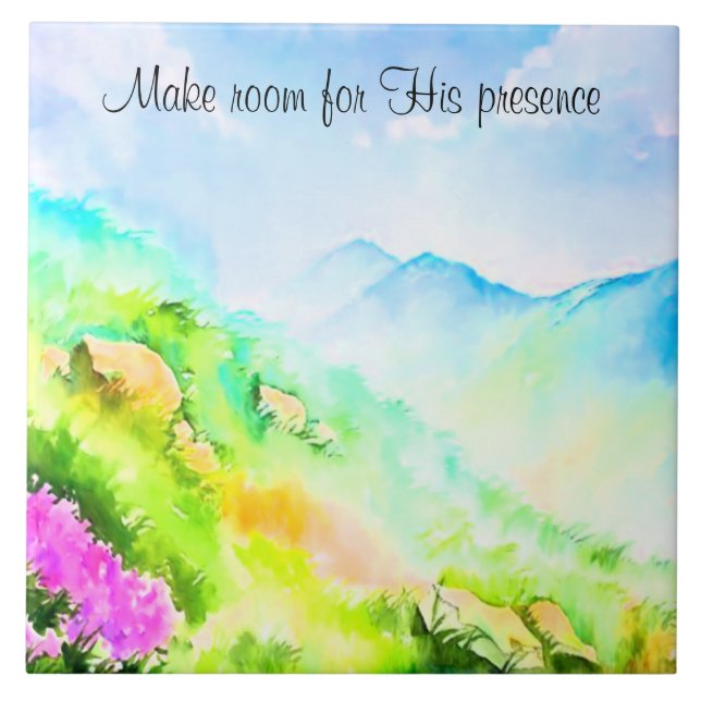 His Presence Ceramic Tile (Front)