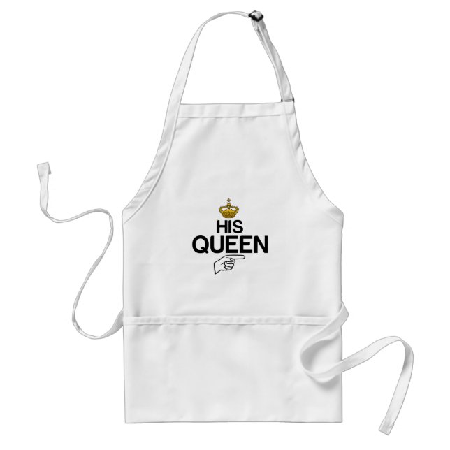 HIS QUEEN COUPLE ADULT APRON (Front)