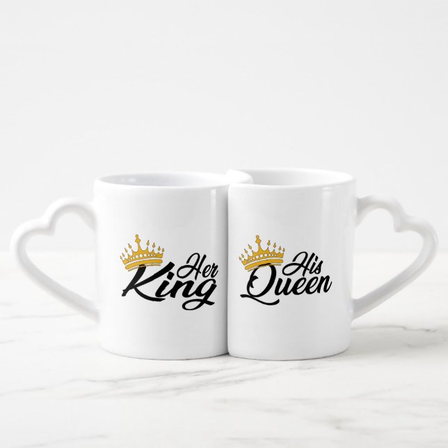 His Queen, Her King Coffee Mug Set (Front Nesting)