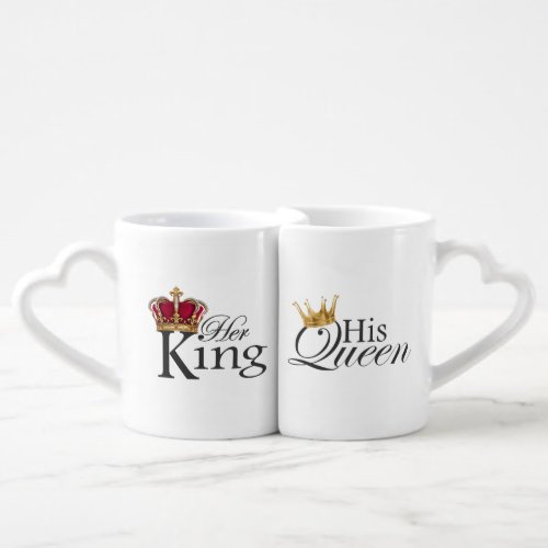 His Queen Her King Coffee Mug Set