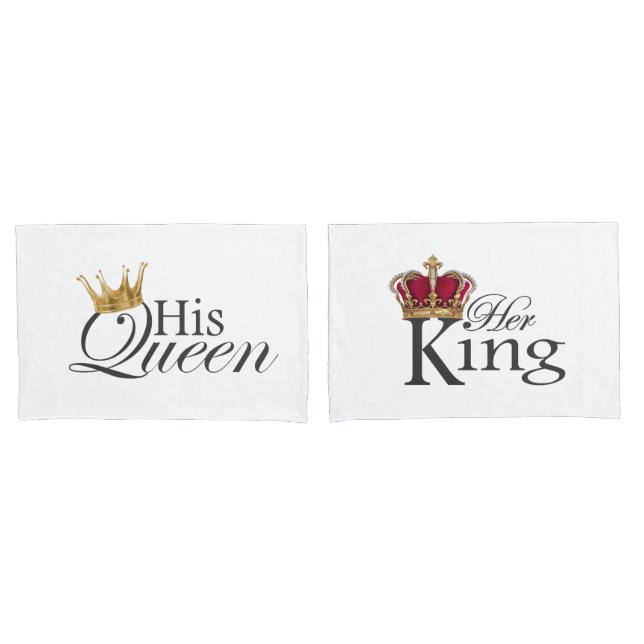 His Queen Her King Pillow Case (Front-Set)