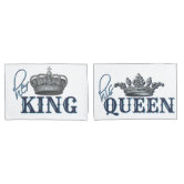 Her King His Queen His Hers Pillow Couple Cushion Gift Inspirational Q – RB  & Co. Pillows