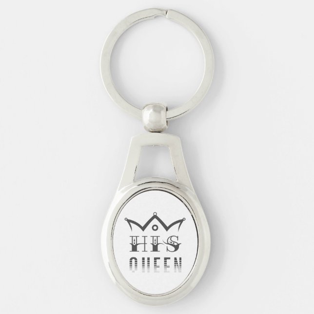 His Queen Keychain (Front)
