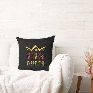 His Queen Throw Pillow