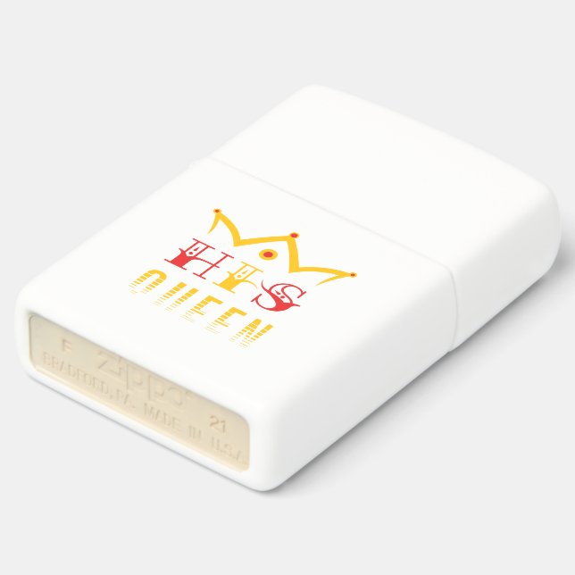 His Queen Zippo Lighter (Angled)