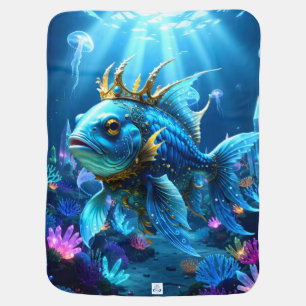 His Royal Fishness Baby Blanket