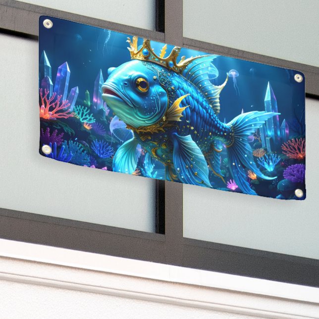 His Royal Fishness Banner (Outside Building)