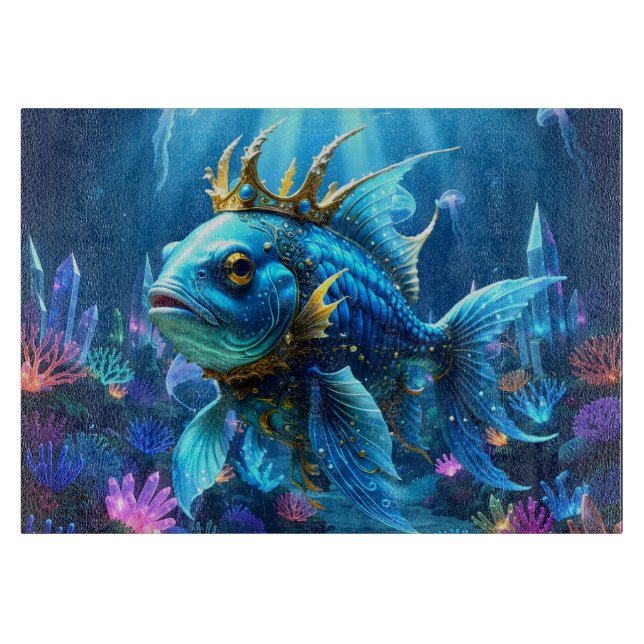 His Royal Fishness  Cutting Board (Front)